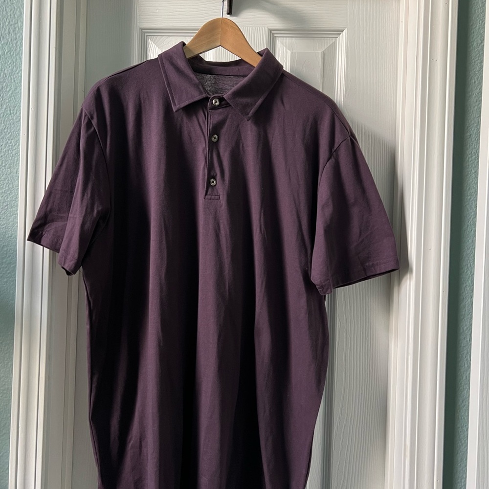Purple Polo Shirt Soft Fabric Casual Style